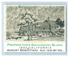 Vintage Alexander Valley Chardonnay California Wine Label S75E