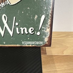Schonberg Wine Improves With Age Metal Sign Green Brown White Blue Collectible