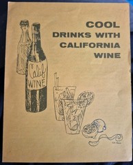 Vintage 1960&rsquo;s Cool Drinks With California Wine Pamphlet Recipes Ephemera