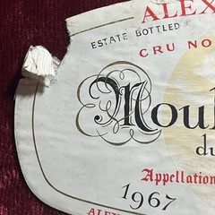 MOULIN A VENT du Domaine 1967 RARE Vintage FRENCH WINE LABEL Alexis Lichine Co.