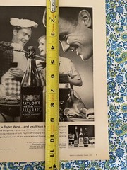 Vintage 1969 Taylor’s New York State Wine Print Ad Burgundy