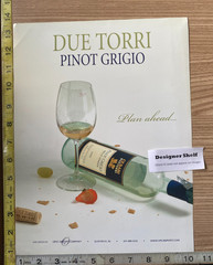 Due Torri Piot Grigio Wines: Plan Ahead 2007 Magazine Print Advertisement