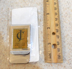 JACQUES CARDIN COGNAC VSOP SILVER PLATED MONEY CLIP/CARD GIFT LIMITED EDITION
