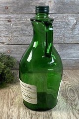 Vintage Green Glass White Wine Jug Italian Swiss Colony Chablis from California