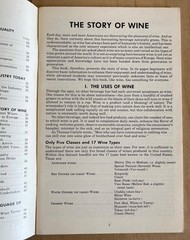 THE STORY OF WINE AND ITS USES Non-Technical Guide Wine Institute Pub May 1975