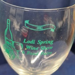 Vintage 1991 Lodi Wine Show & Food Faire Collector&rsquo;s Souvenir Wine Glass