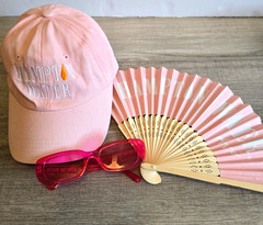 Hampton Water Rosé Bon Jovi Promo Lot Dad Cap Fan Pink Sunglasses Beach Summer