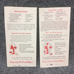 4 California Wine Advisory Board Vtg Recipe Booklets Cheese Fish Meats Desserts