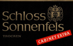 Schloss Sonnenfels 1950s-1960s black Mosel German Wine Label