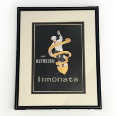 Lot Of 4 Leonetto Cappiello And T. Doughty Art Prints Framed 8×10 Wine/Decor