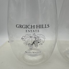 2 GRGICH HILLS Estate Plastic Poolside Wine Tasting Glasses NAPA Vineyard