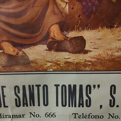 Vintage poster DRUNK FRIAR GROCERY STORE WINE MISION DE SANTO TOMAS LITHO MONK