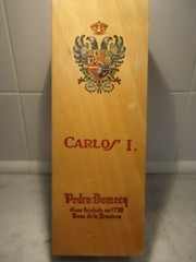 Vintage Carlos 1 Brandy Wooden Box Pedro Domecq Spain 12 1/4&Prime;x4 3/8&Prime;x3 3/4&Prime;