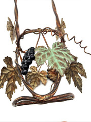Metal Wine Bottle Holder Grapevine Designs Braided Wire