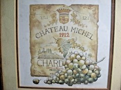 Pictures Wine Labels by Richard Henson, « Chianti Classico  » and « Chateu Michel »