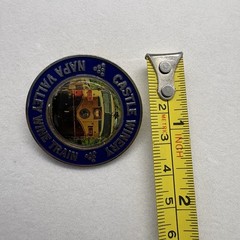 Napa Valley Wine Train Ambassador Souvenir Lapel Pin California Gold Tone