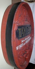 Vintage TAYLOR New York State Wines and Champagnes 3D Tavern Sign