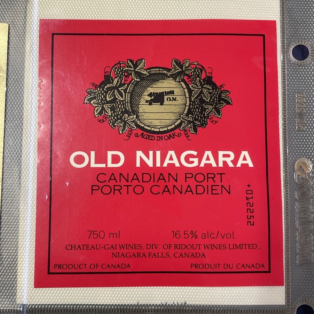 Vintage Chateau-Gai Old Niagara Port Wine UNUSED Paper Label Q18