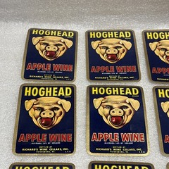 Lot of 24 Vtg UnUsed NOS HogHead Wine Label Richards Cellars, Petersburg, VA