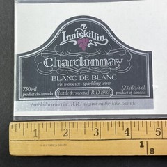 Vintage 1983 Inniskillin Chardonnay UNUSED Paper Label Niagara-On-The-Lake Q2183