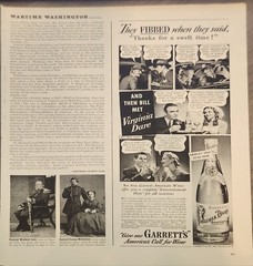 1941 Garretts Virginia Dare American White Wine Vintage Ad 14 x 5 they fibbed