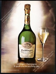 1983 Taittigner Comtes de Champagne 1973 bottle photo vintage print ad