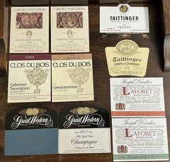 Vintage Premium Wine Labels Lot 10 Taittinger Joseph Drouhin Clos Du Bois 1970s
