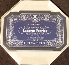 Vintage – Champagne Laurent Perrier – Ultra Brut – Wine Bottle Coaster / Stand