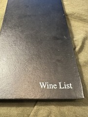 Vintage Wine List – Yardz Bar & Grill. 11.5 inches tall. Multiple listed..