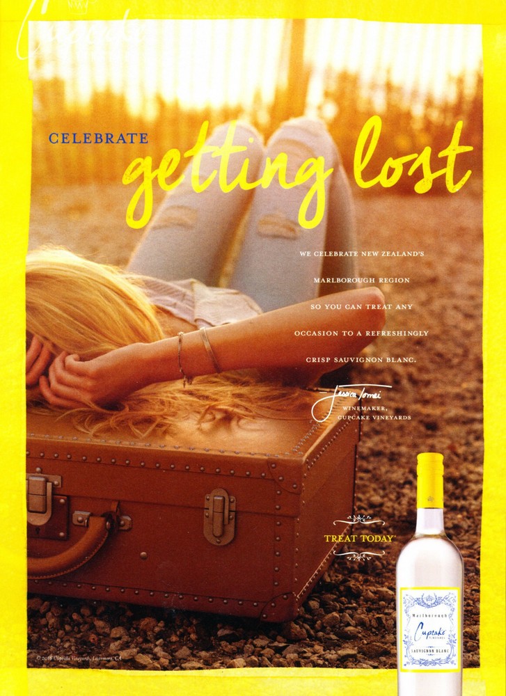 CUPCAKE WINE AD #1 RARE 2016 OUT OF PRINT
