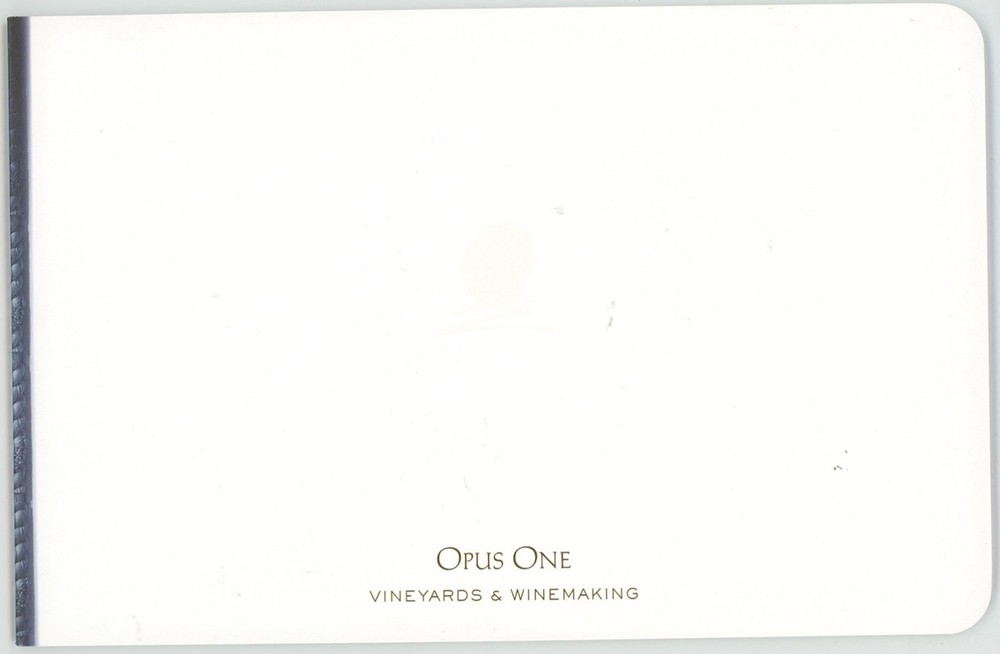 Opus One Winery Vineyards & Winemaking brochure, 2003, Michael Silacci winemaker