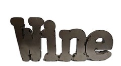 HUGE « WINE » for Business – Home – Bar – 3D Heavy Gauge Welded Steel Sign 17x8x1