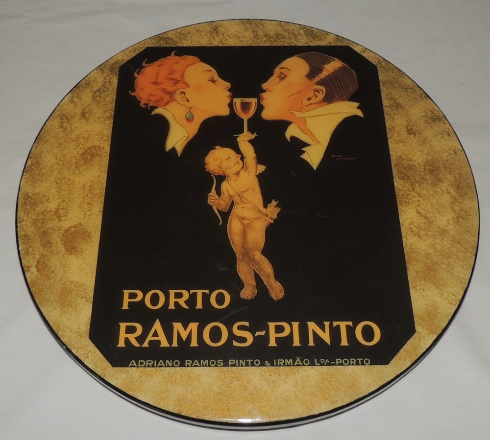 Vintage French Spirits Poster « Porto Ramos-Pinto » turning Cocktail Piece RARE