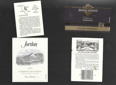 Lot of 4 different Wine bottle labels #16