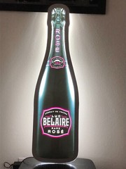 LUC BELAIRE RARE ROSE LED BAR SIGN MAN CAVE GARAGE DECOR LIGHT LARGE FRANCE