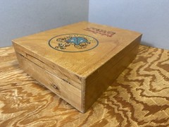 Vintage Pedro Domecq Carlos I Brandy Wine Wooden Box empty RARE size