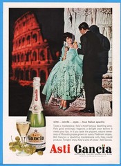 1962 Asti Gancia Italian Sparkling Wine Italy Roman Coliseum Wine Word Eyes Ad