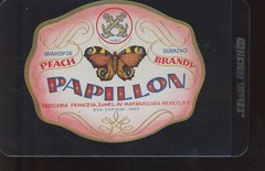 Papillon Peach Brandy Label