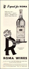 1944 WW2 beverage AD ROMA California Wines Sauternes 053023