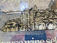 Vtg INGLENOOK Winery 1986 Wooden Framed Smoky Glass Mirror Bar Wall Sign 19X15”