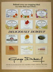1994 Georges Duboeuf Wines wine label art vintage print Ad