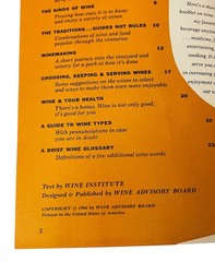 MCM WINE ADVISORY BOARD CHRISTIAN BROTHERS BOOKLETS COOKING TASTING ENTERTAINING
