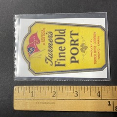 Vintage 1930s Turner&rsquo;s Fine Old Port UNUSED Paper Label Toronto Q2033