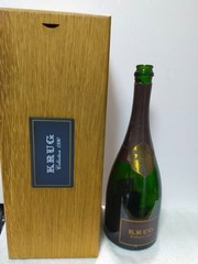 Krug Collection 1990 Empty Glass Bottle Champagne With Wood Box From Japan
