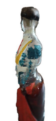 1955 GLASS MATADOR BOTTLE BULLFIGHTER DECANTER DALMAU HERMANOS TARRAGONA SPAIN