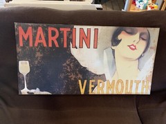 Rare Style Vintage 1920&rsquo;s « MARTINI VERMOUTH » Canvas Poster Print