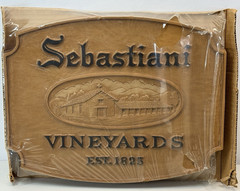 Sebastiani Vineyards Wall Sign Plaque RARE Vintage Sonoma CA NAPA Winery Wine
