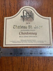 Mint 1979 Gold Chateau St Jean Chardonnay Napa Sonoma Wine Label Mini Poster