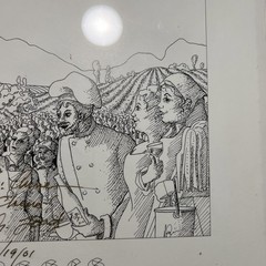 Signed Toad Hollow Vineyards Winery Framed Poster Art Print by M. Erickson 2001