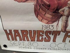 Vintage &lsquo;Sonoma County Harvest Fair&rsquo; 1983 Poster by Michele Collier-18&Prime;x24&Prime;